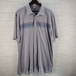 Travis Mathew Polo Shirt Super Soft Cotton Poly Viscose Gray Mens XL Golf